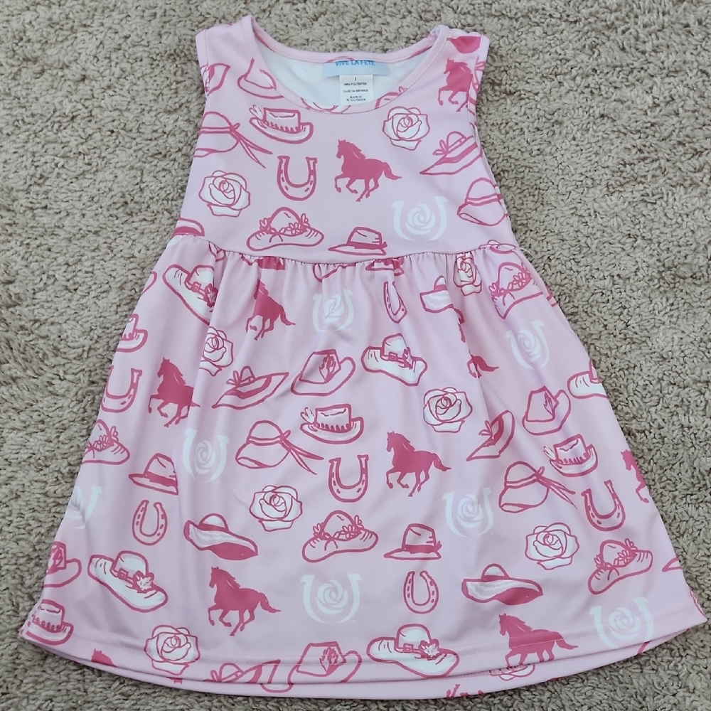 Kentucky Derby Pink Girls Dress